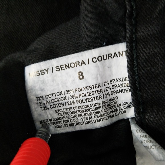 Bandolino Mandie Slim Straight Black Jeans Womens Size 8 Denim Pants Mid Rise - Picture 9 of 10